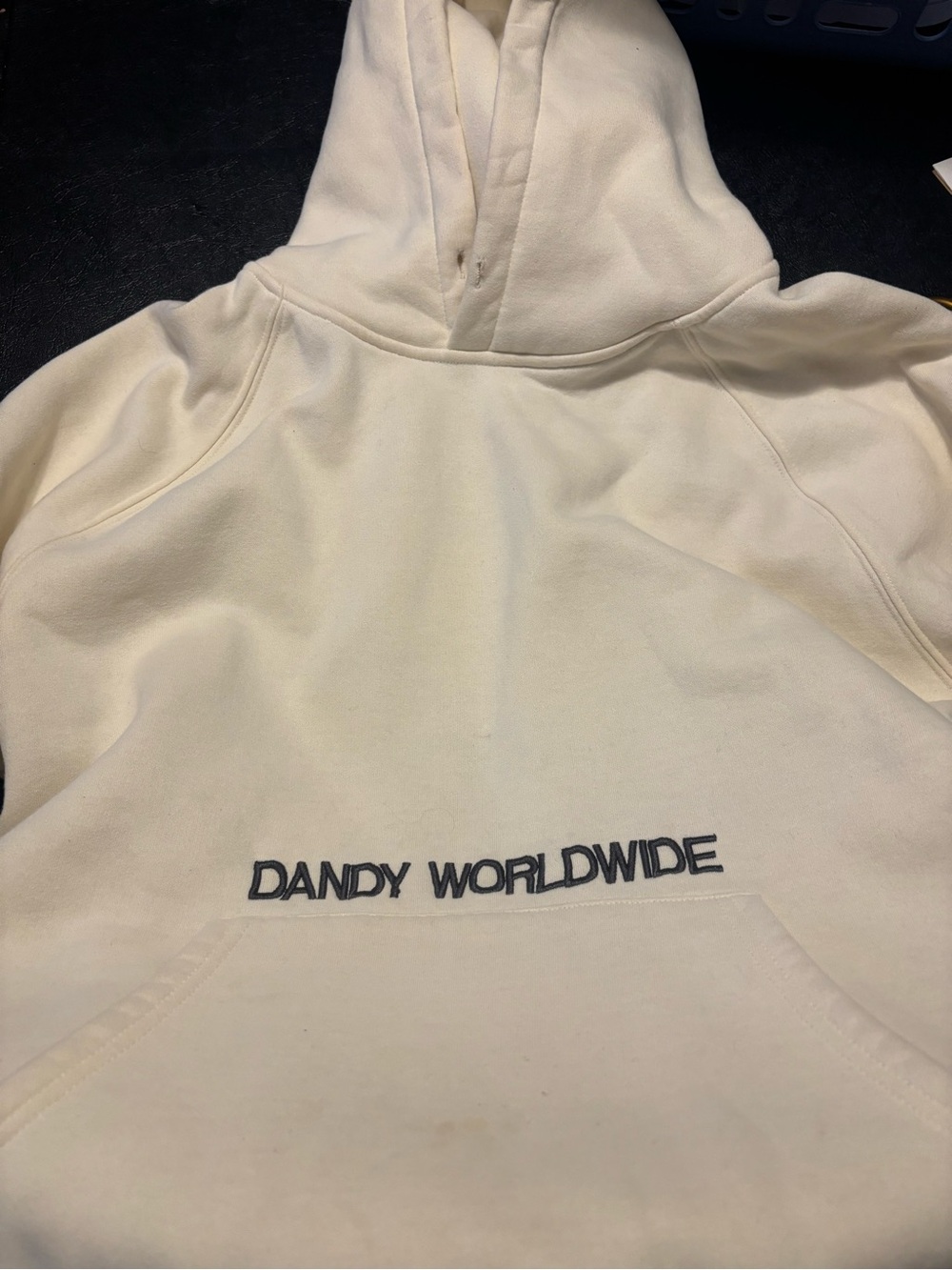 Dandy Worldwide Men's Cream Hoodie Sweatshirt Words of Affirmation